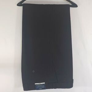 NWT Harbor Bay Black Men's Flat Front Slacks Pants Size 38" x 34"